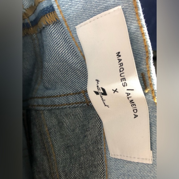 NWOT Marques Almeida x 7 For All Mankind Denim Patchwork Shorts Rem’ade Limited - Picture 7 of 7